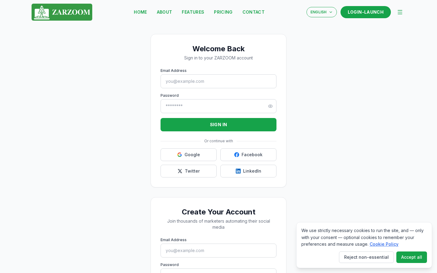 Create your workspace: login launch