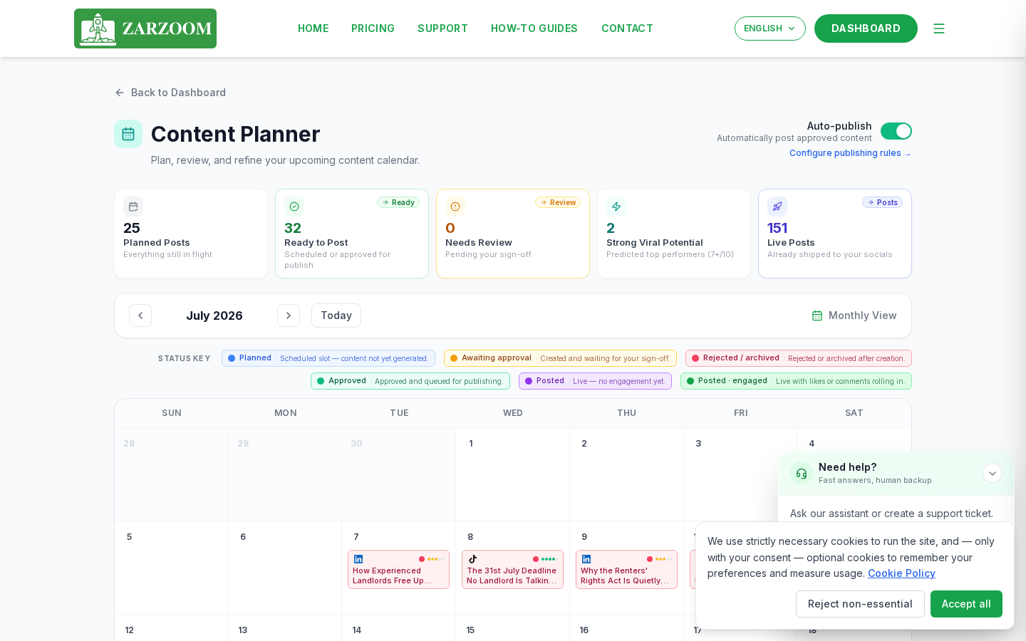 Plan and approve your content: planner